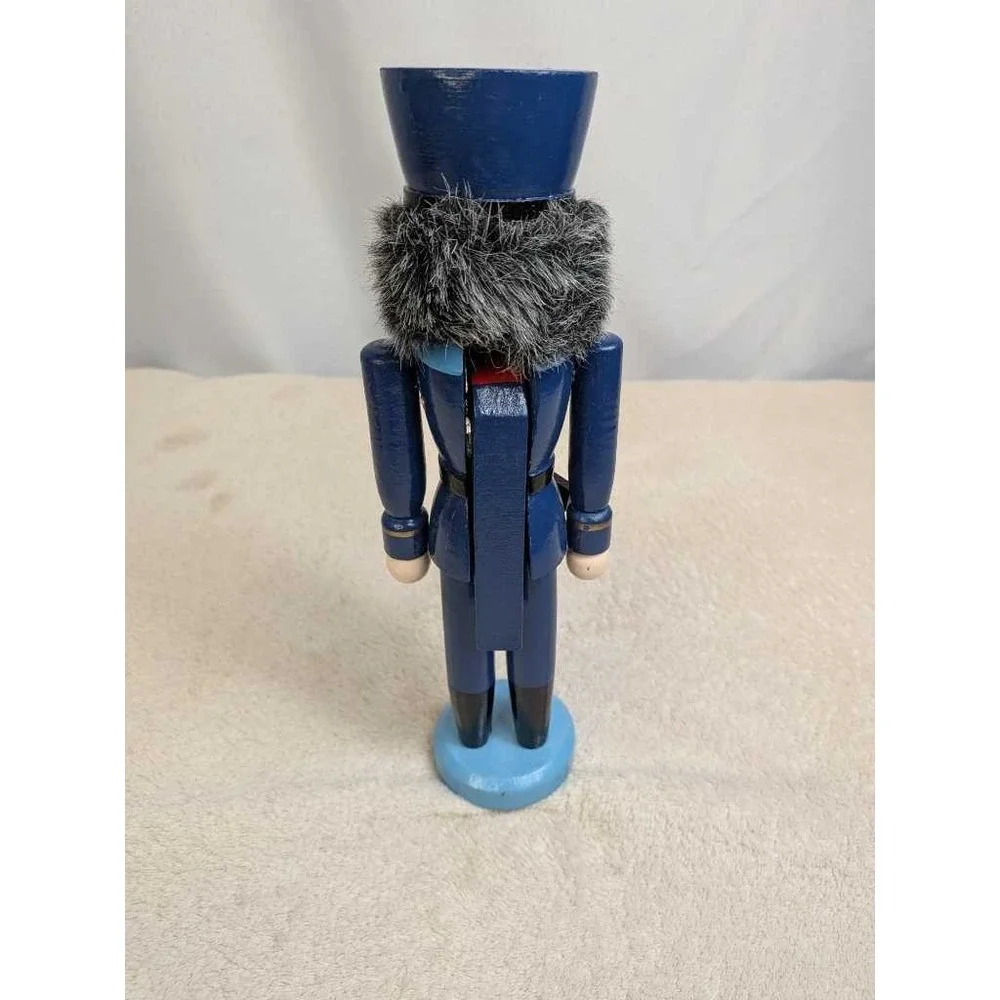 Wooden‎ Blue Soldier Nutcracker Vintage Festive Christmas Decor